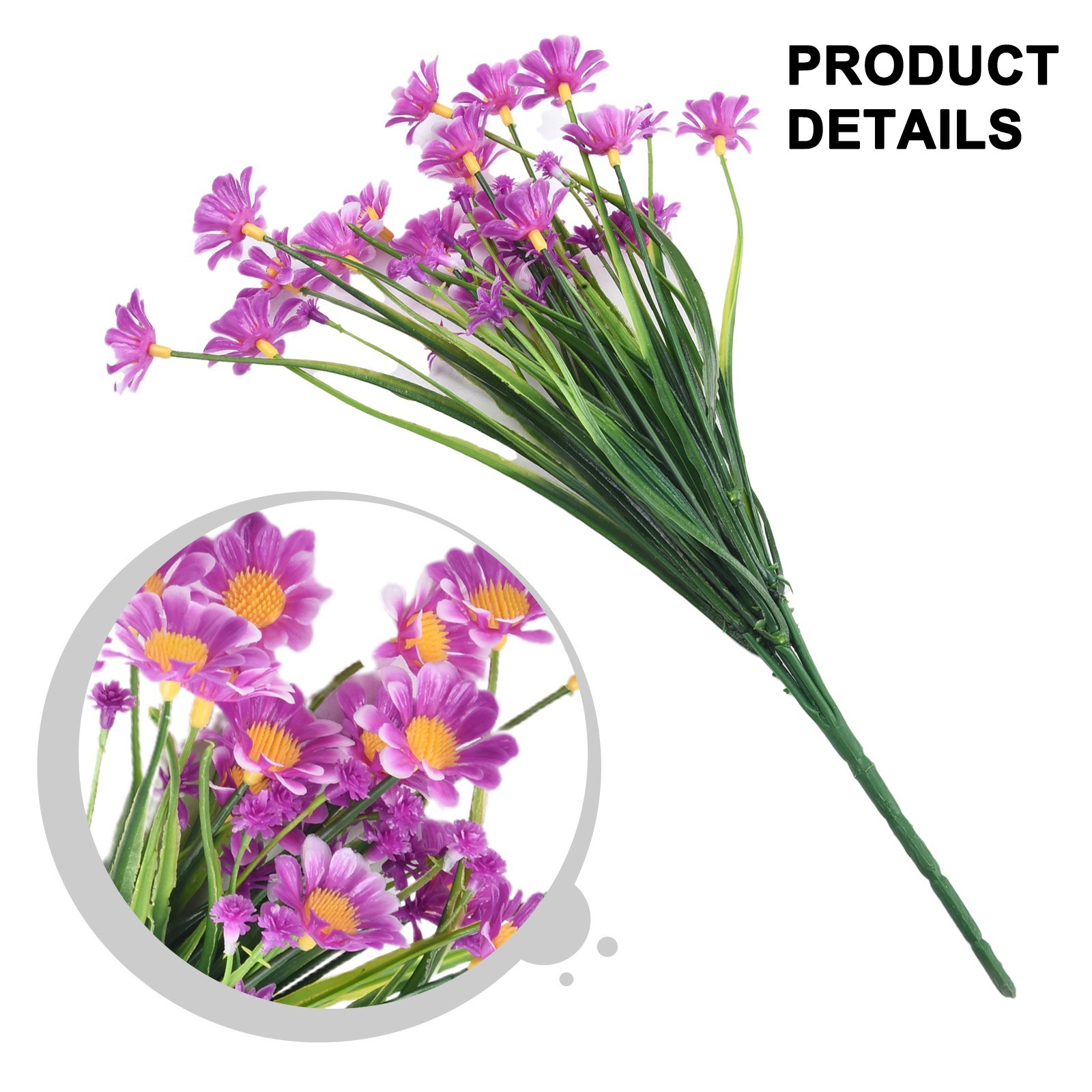 Artificial Flowers Daisies Plants Indoor Outdoor Fake Bouquet Garden Home Decor