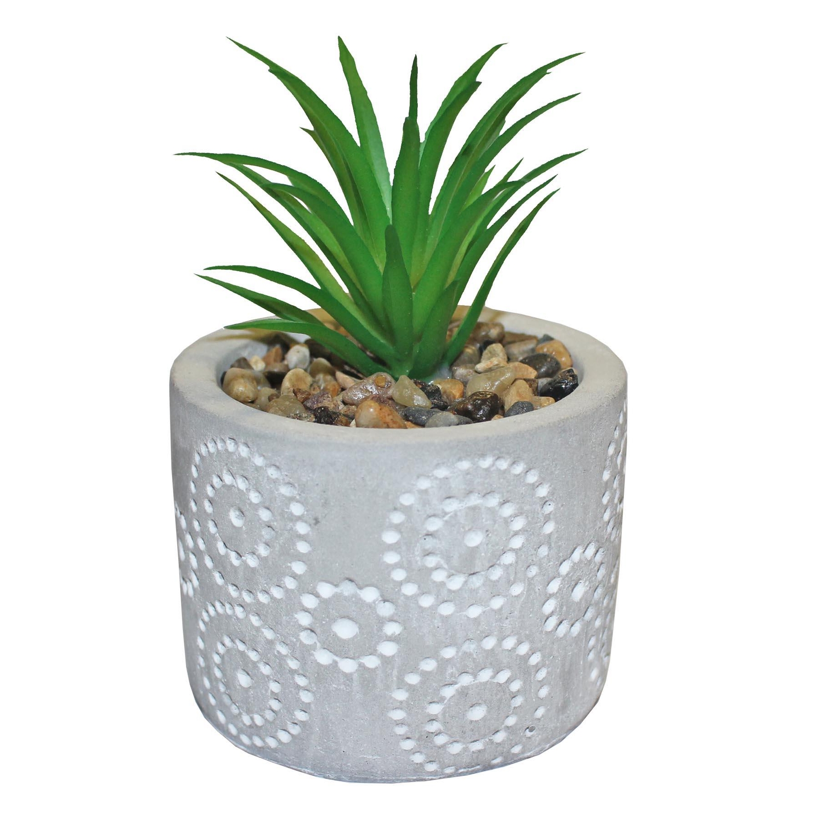 Artificial Succulent Flower Pot Planter Cement – Design A