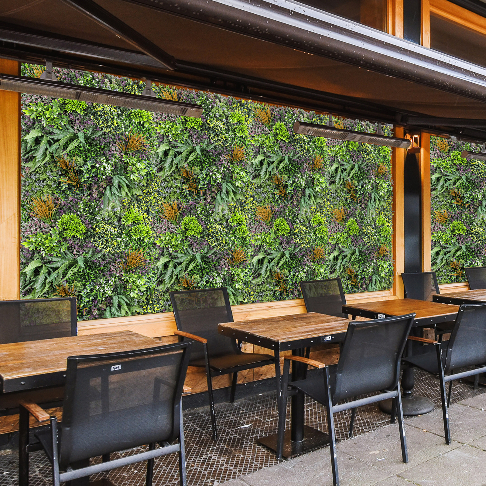 40 x 40″ Artificial Plants Mats 3D Mixed Greenery Fern Wall Hedge Decor Panel
