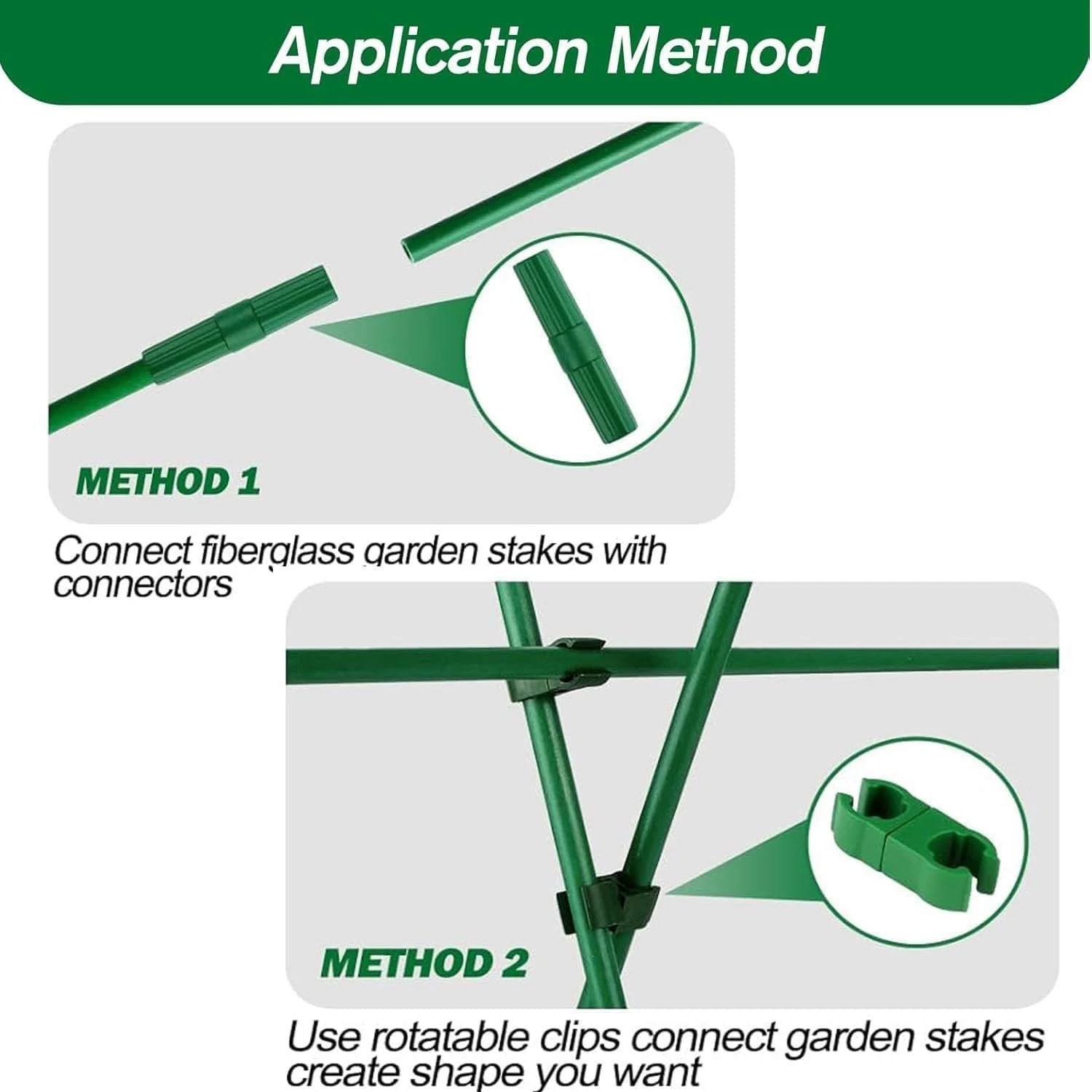 70Sets Garden Stakes Set 255pcs with 14 Inch Plant Sticks and Stake Arms, DIY 4f