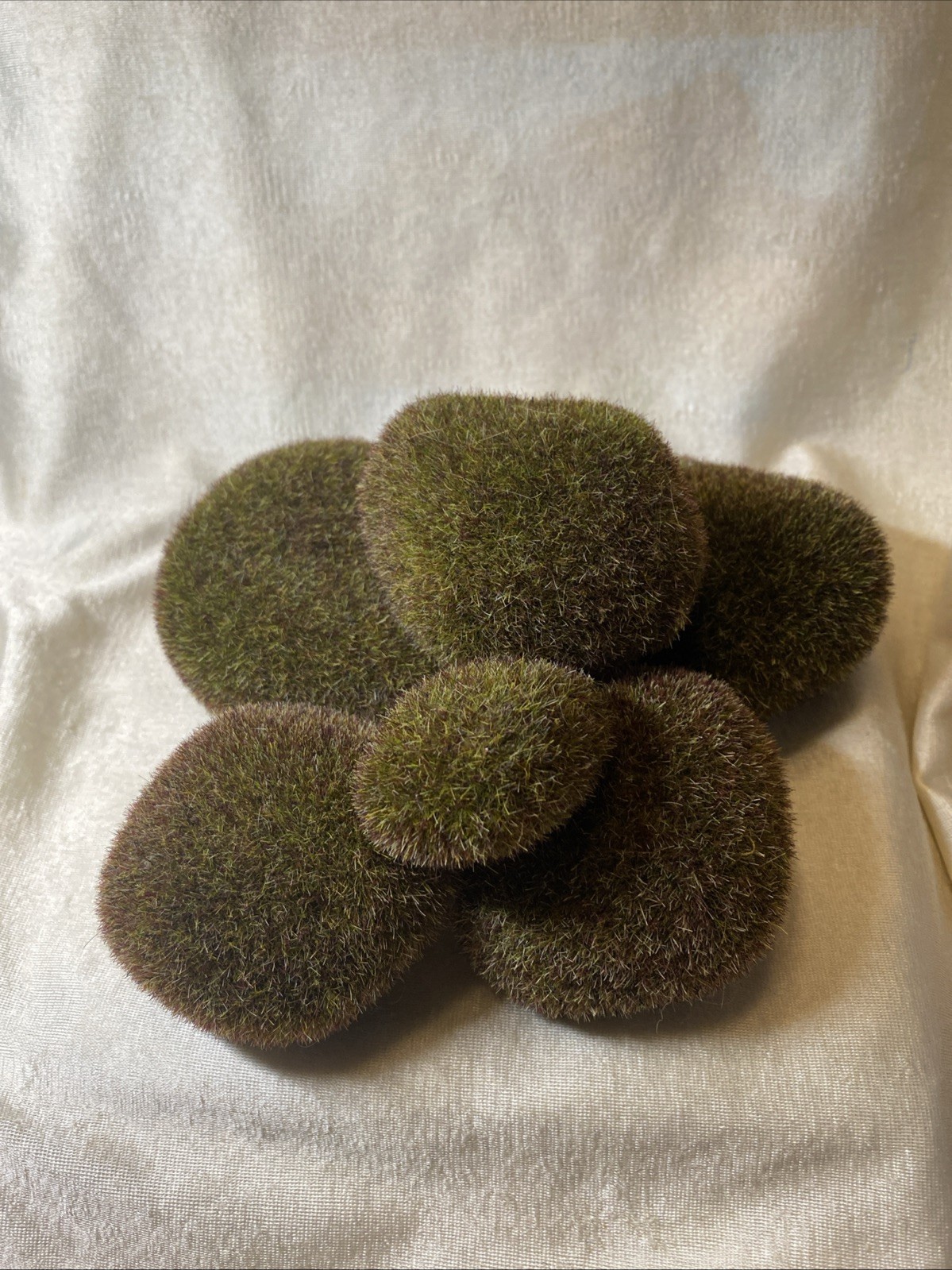 Faux MOSS Covered Rocks SET 6 Fairy Gardens Floral Displays Assrtd Sizes