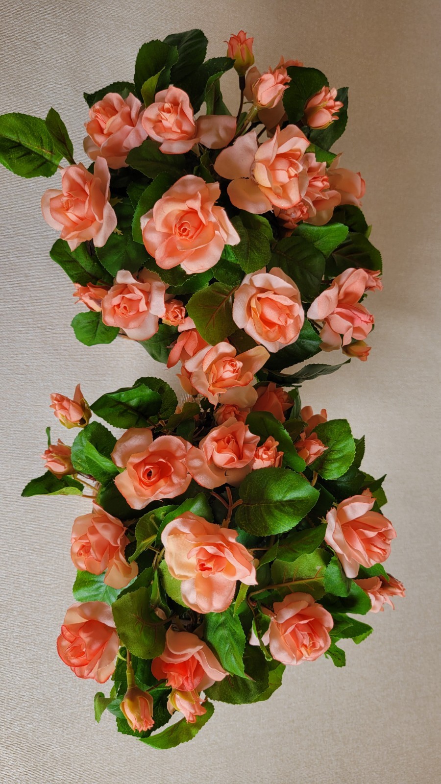 Lot of 2 Artificial Roses Wicker Pot Plants Realistic Home Decor Indoor Outdoor