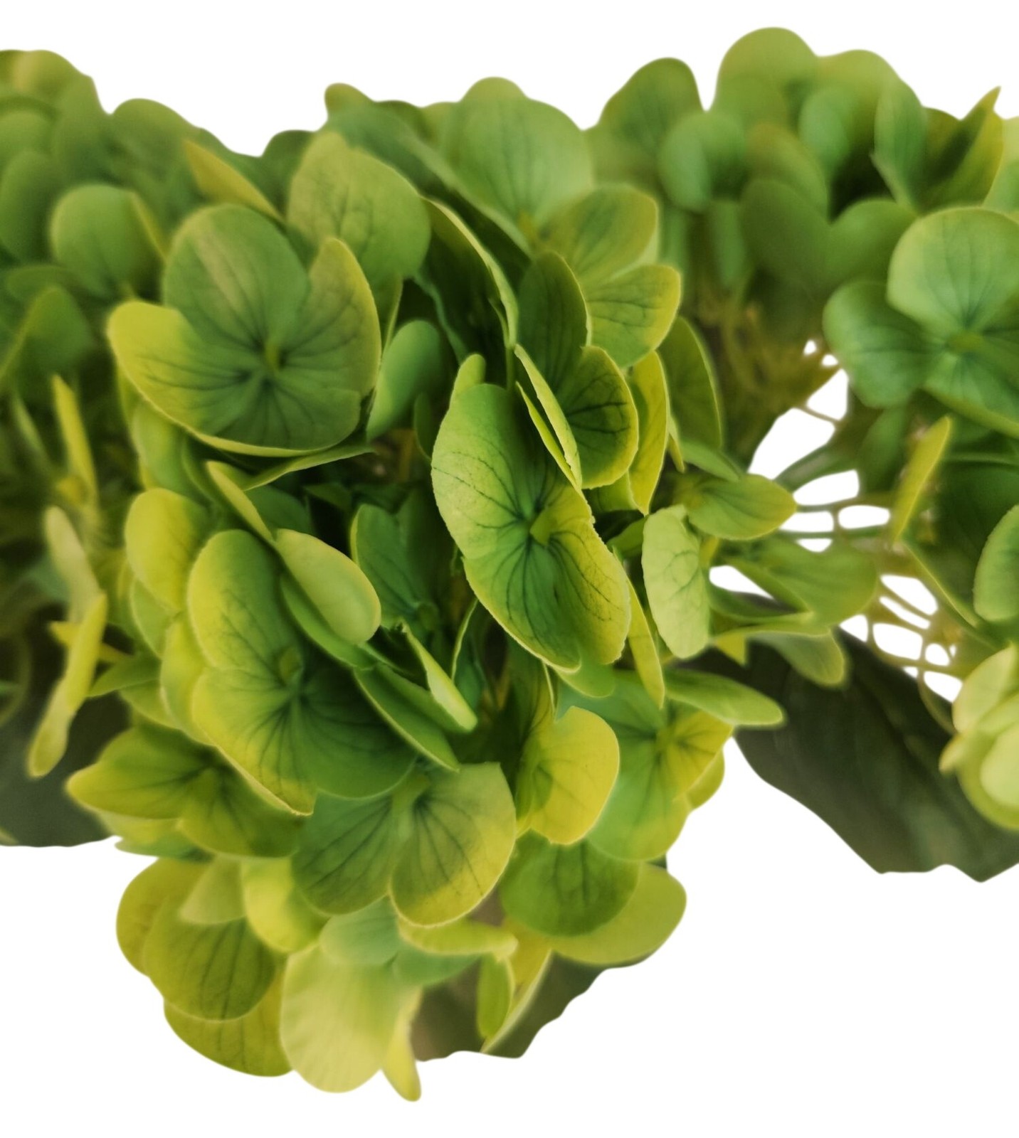 Apple Green Artificial Hydrangea Stem Silk Flower Faux Floral Wedding Decor