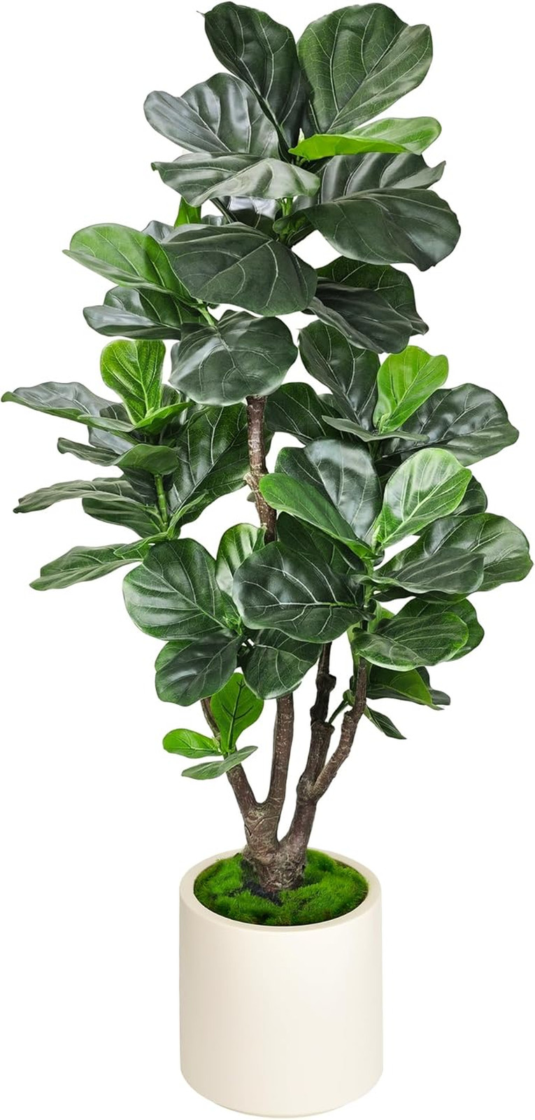 Fiddle Leaf Fig Tree Artificial 4.5FT – 54 Inch Tall Fake Plant Indoor Faux Tree