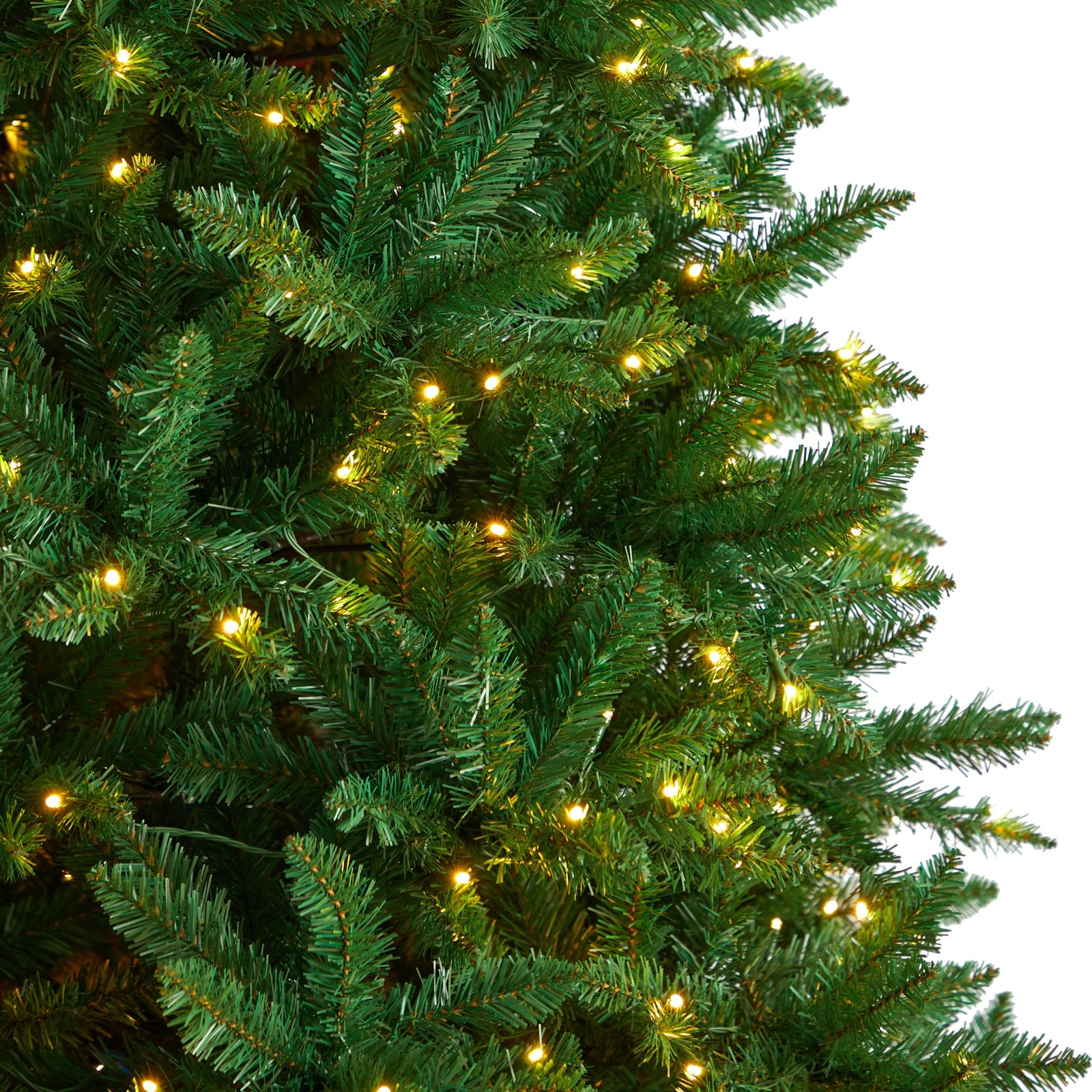 9ft Green Valley Fir Christmas Faux Tree with 800 Clear LED Lights Prelit