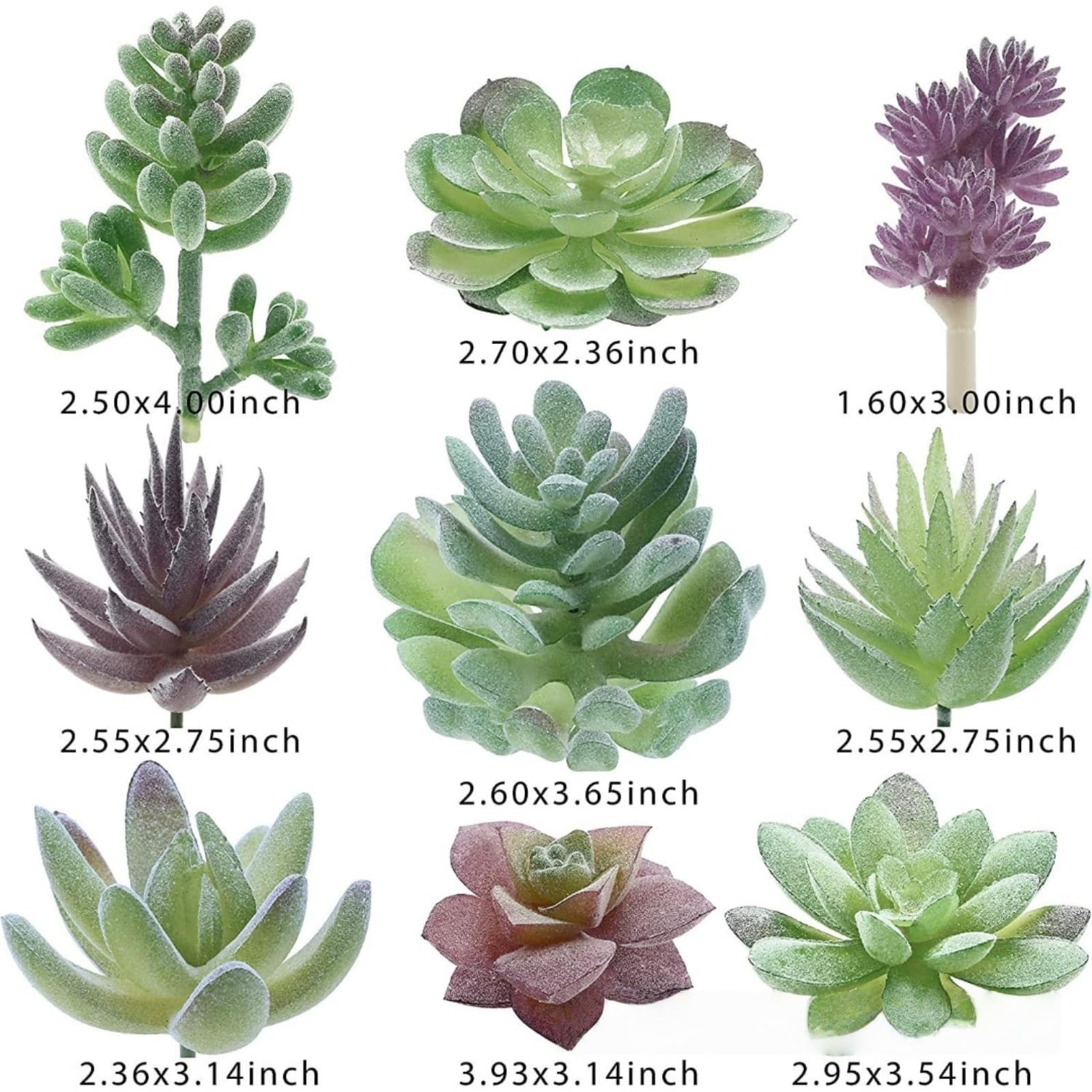 18 Pack Artificial Succulent Plants Realistic Unpotted Faux Style B18 DIY