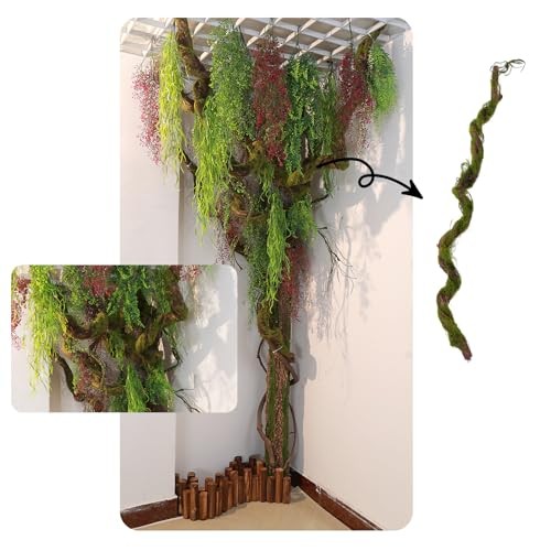 190cm/74.8inch Flax Silk Bendable Artificial Tree Trunk Fake Tree Twigs Big