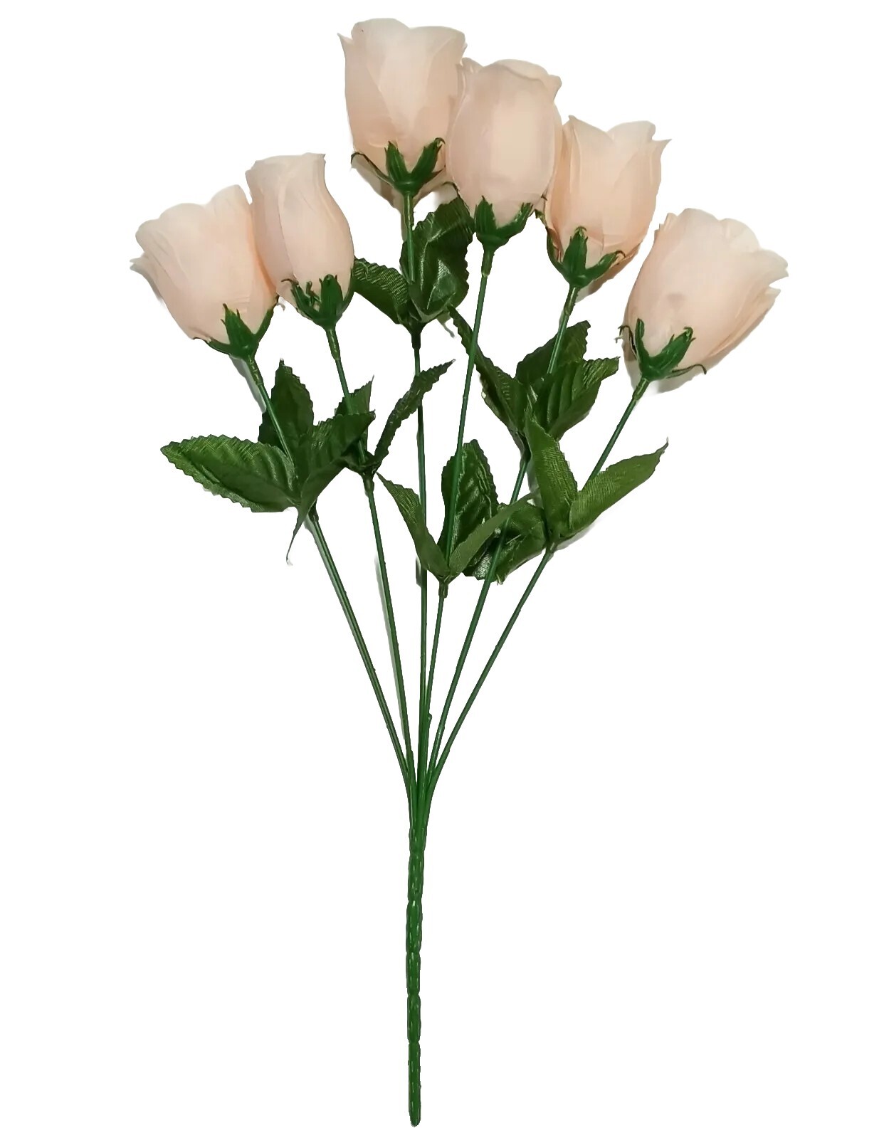 (Pack 12) 72 Pastel Peach Roses 14″ Bush Home Silk Flower In/Outdoor Decor USA