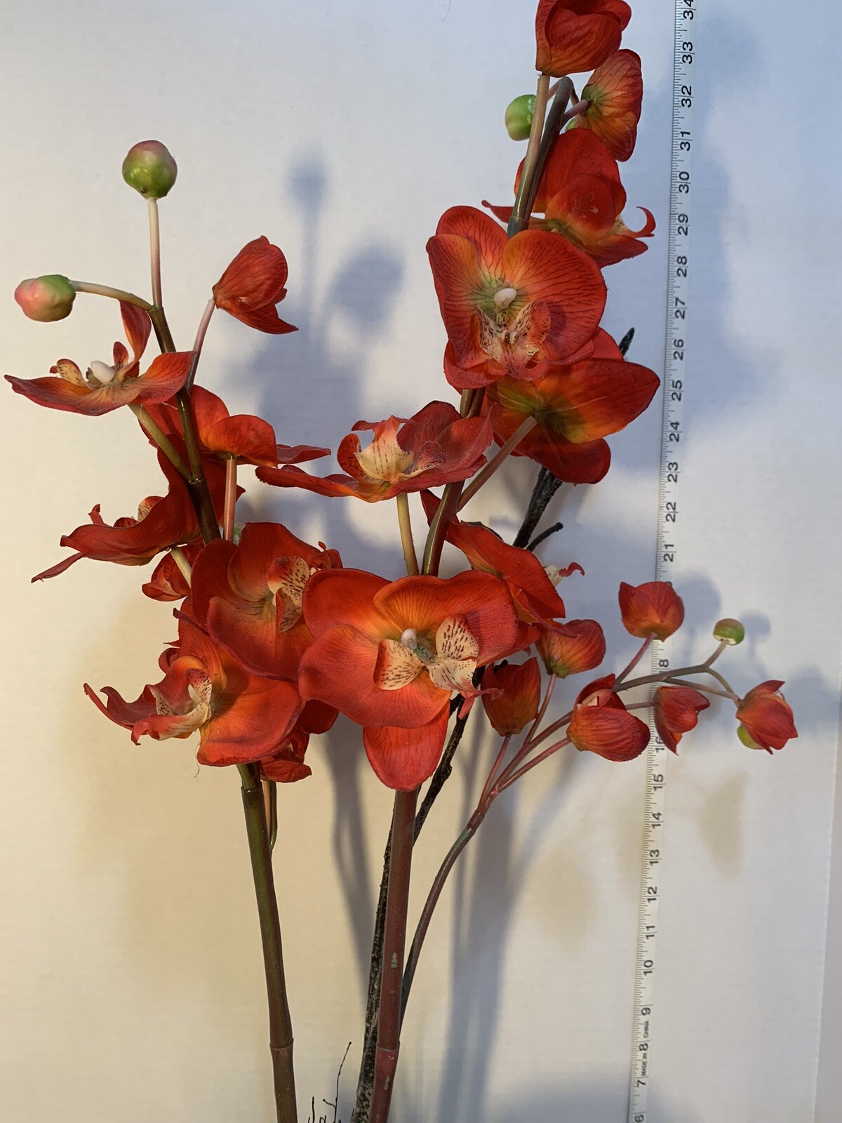 Artificial Red Orchid Planter