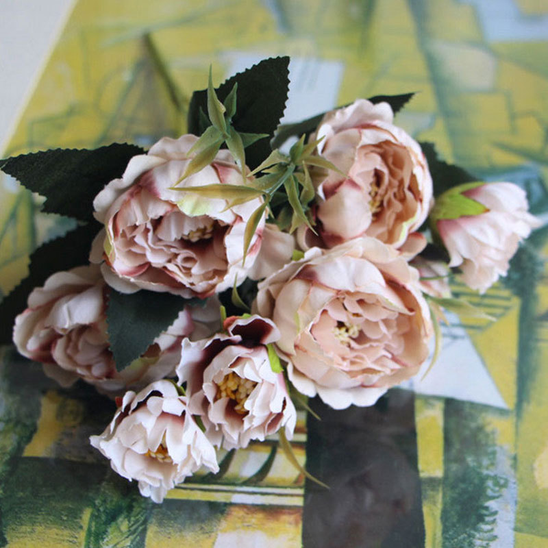 Artificial Peony Flower For Wedding Party Home Decor Fake Flowers Bridal Bouquet