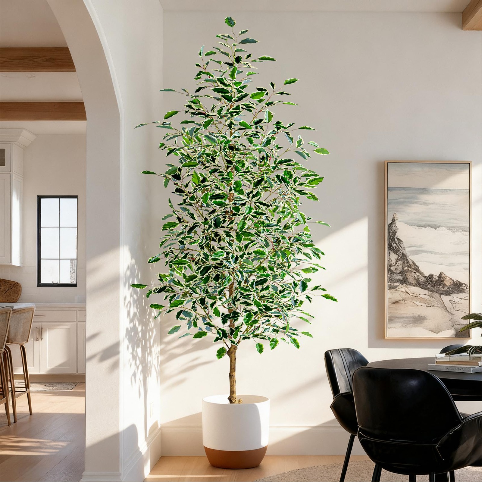 Bailikang 6FT Artificial Ficus Trees Indoor Faux Trees Indoor Fake Floor Plant