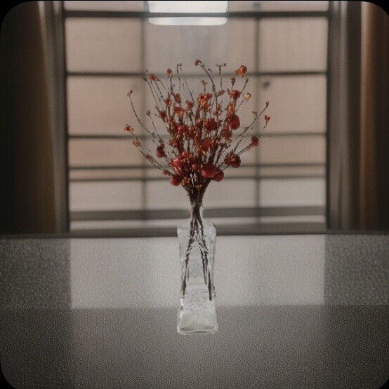 6 PCS Artificial Berry PumpkinStem Orange RedBerry Pick Autumn Vase Not Included