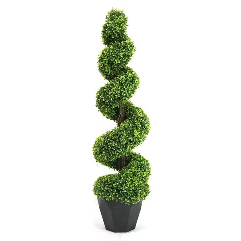 39 Inch Artificial Boxwood Decorative Plant Faux Plant Outdoor Green Fake Plant