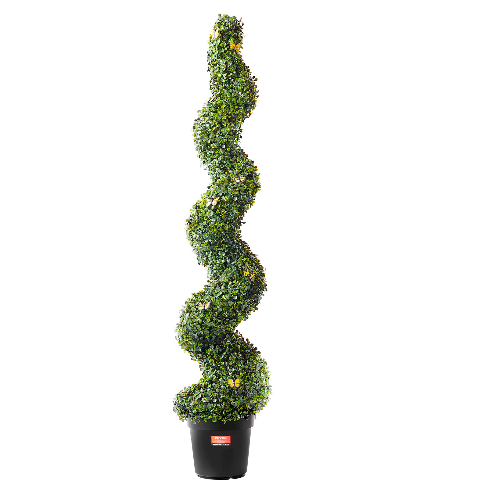 VEVOR 2 Pack 5′ Artificial Boxwood Topiary Tree Faux Plant UV Decor In/Outdoor