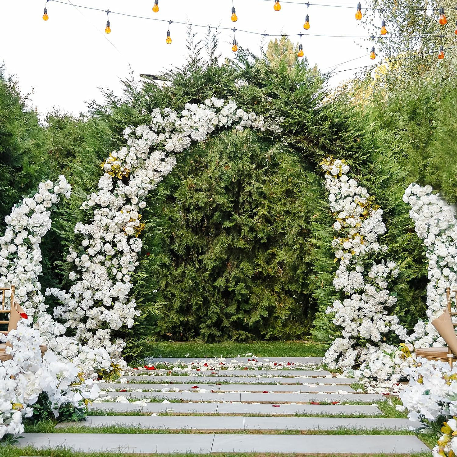 100 PCS Ivory Hydrangea Artificial Flowers, Faux Hydrangea Flowers Silk Full Flo