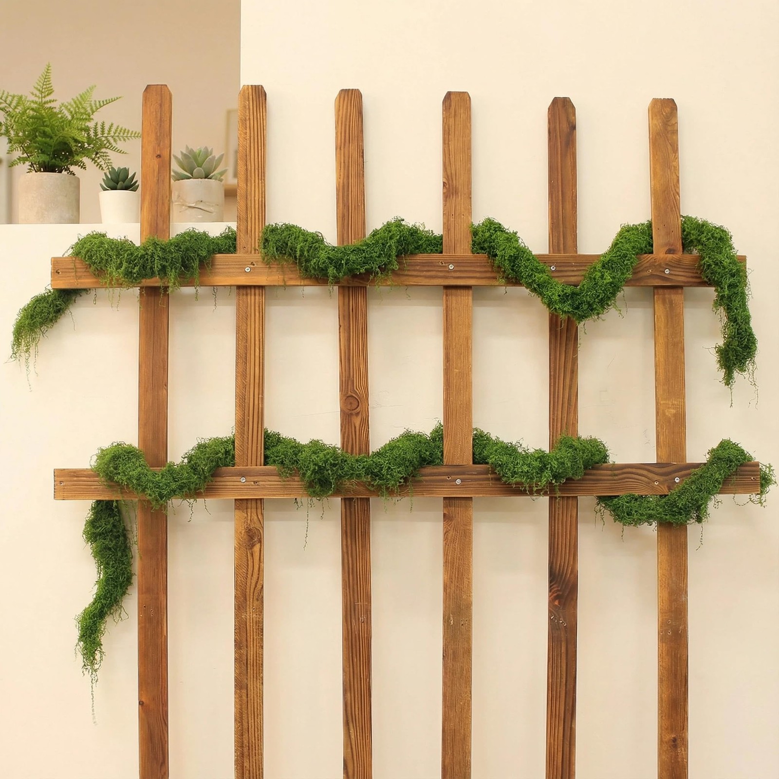 55 Inch Artificial Fake Moss Green Vines Hanging Reptile Wall Decor 2 PCS