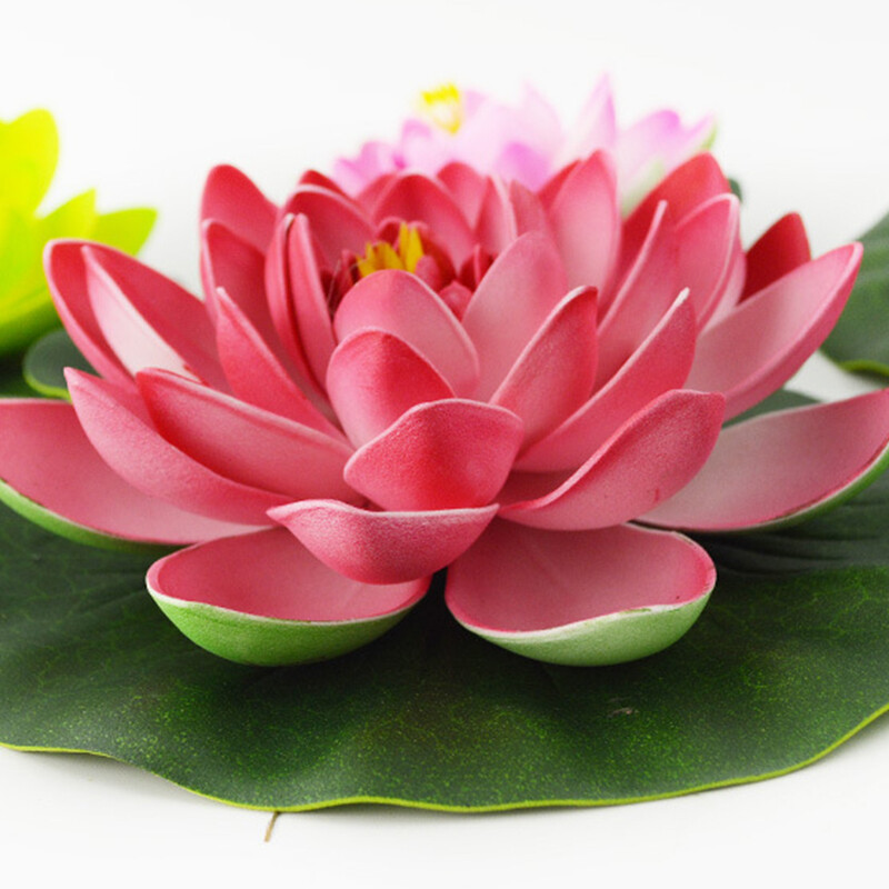 10cm/17cm Simulated Lotus Flower Fake Plant Pond Decor Artificial Water Lily.