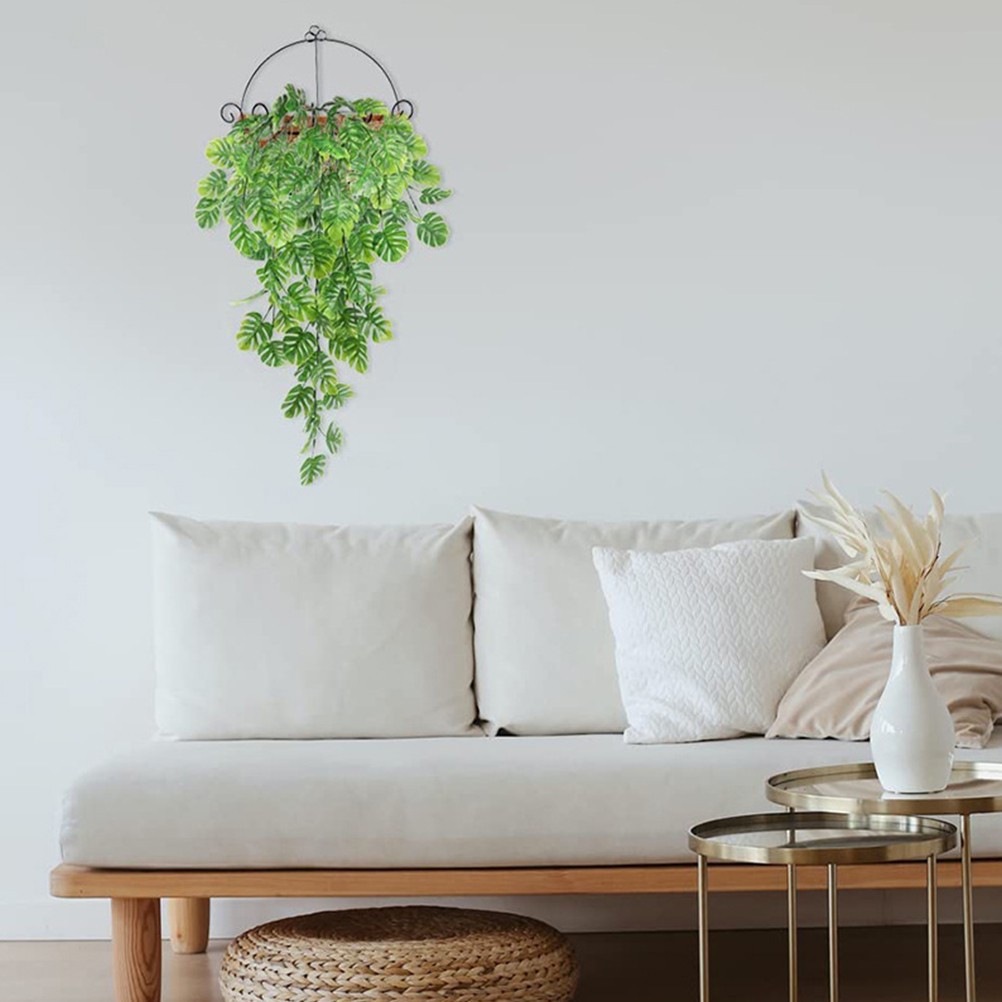 2 Pcs Fake Monstera Leaf Hanging Plants Artificial That Monestera Vine