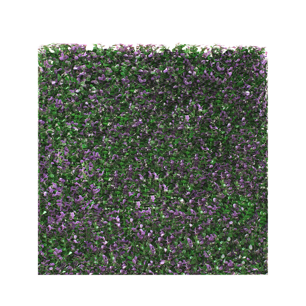 20″ Artificial Lavender Buxus Mat Faux Fence Panel Wall Decor Ficus Grass Hedge