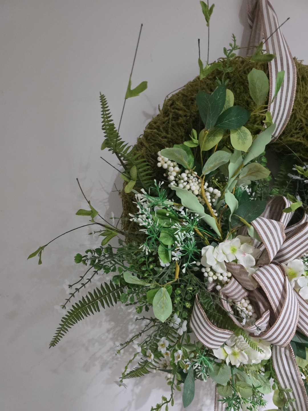 Handmade Every Day Year Round Moss Covered Angel Vine Wreath Large