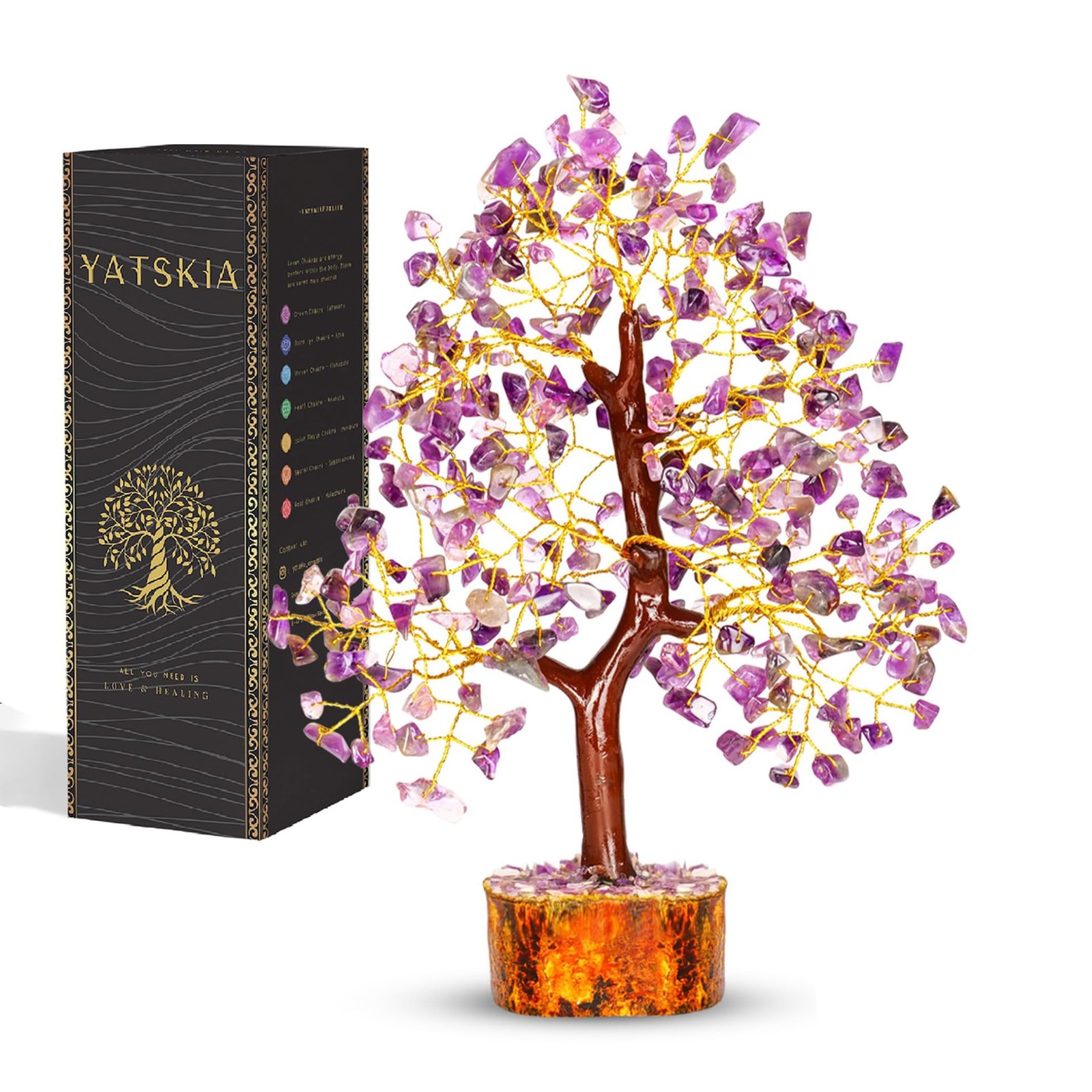 Amethyst Tree – Crystal Tree – Feng Shui Crystals Decor – Purple Decor – Spir…