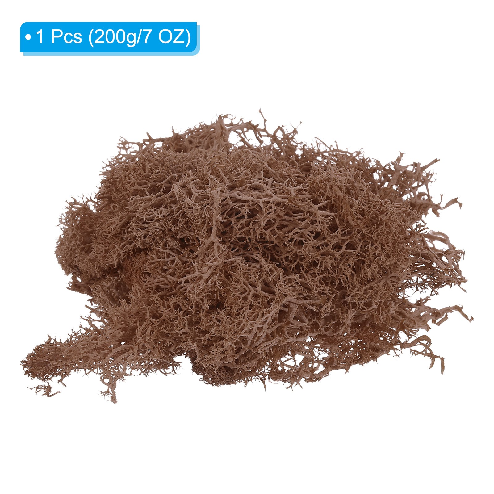 7 OZ Fake Moss, Preserved Decorative Moss with Box for Potted Plants, Coffee