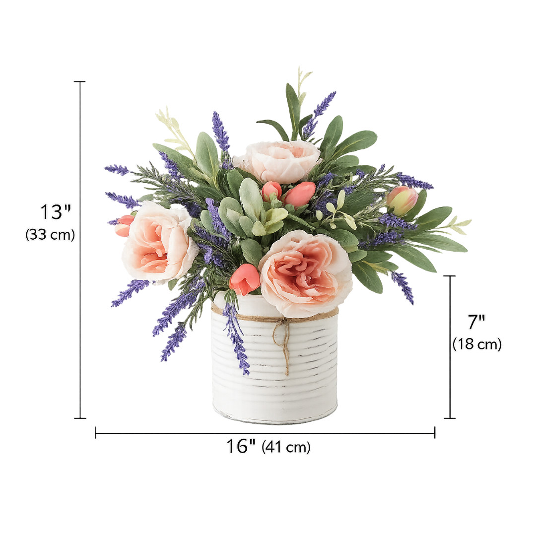 farmhouse floral arrangement spring table decor cottage flower centerpiece decor