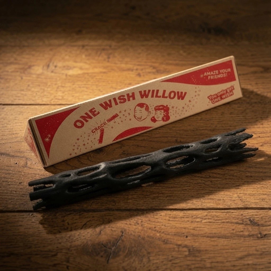 One Wish Willow Snap Stick Replica With Triangle Gift Box,Breakable Wish-Making