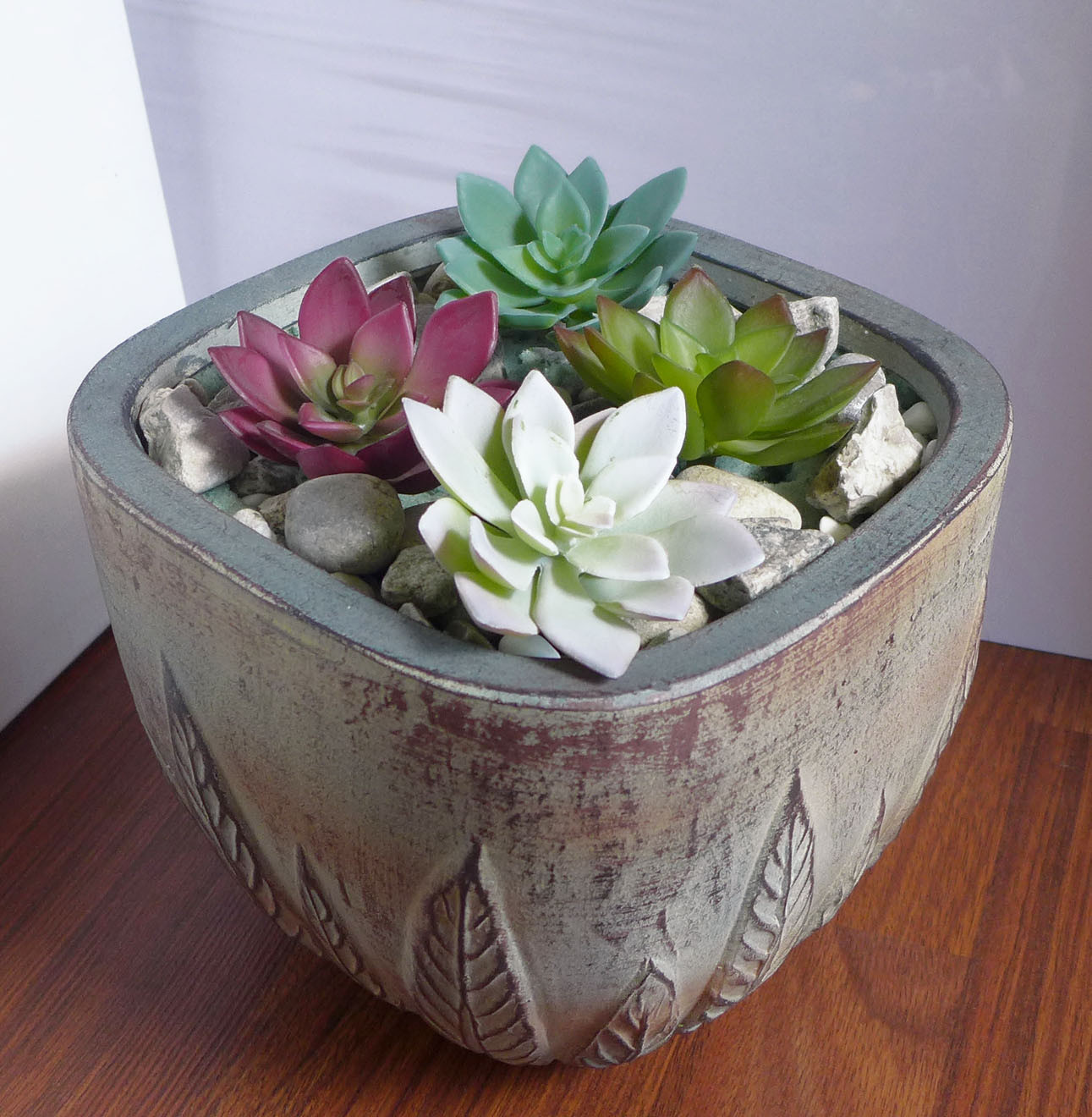 8 Pieces (4 colors) Artificial Lotus Flowers Succulent Plants