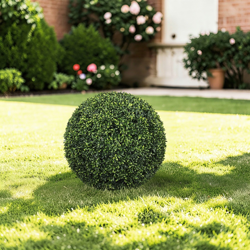 22.4IN Topiary Balls Artificial Outdoor Faux Boxwood Plants Decorative Spheres