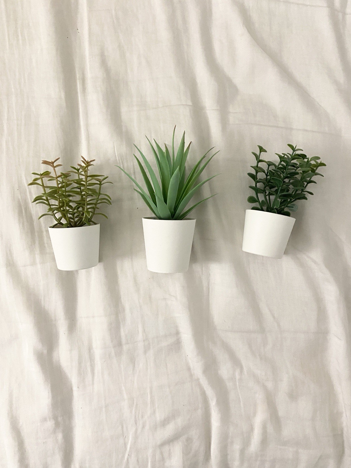 IKEA Fake Plants Small Three Bundle Lot Shelf Decor Minimalist White Dorm