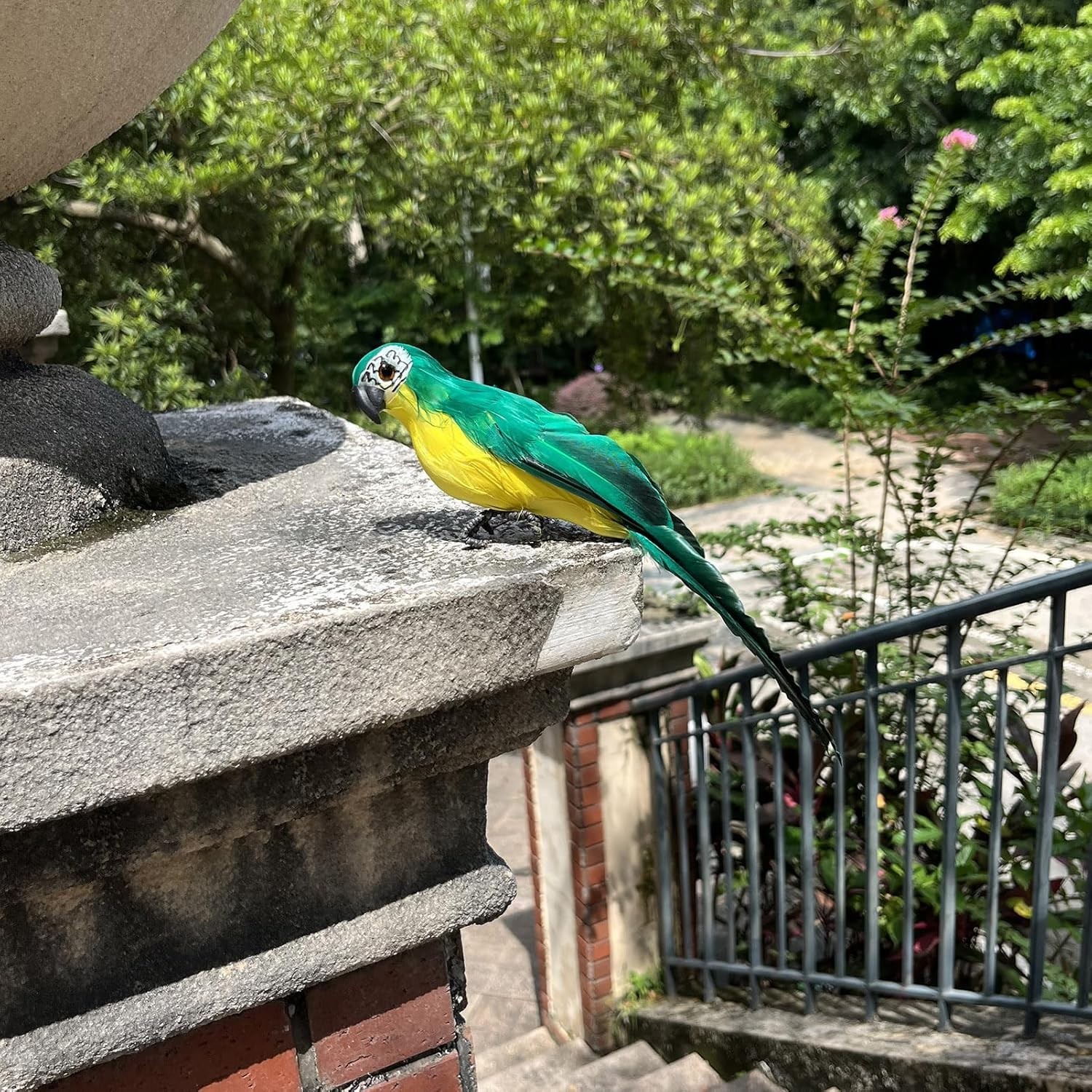 Colorful Life-Size Foam Parrot – Charming Eco-Friendly Home & Garden Accent