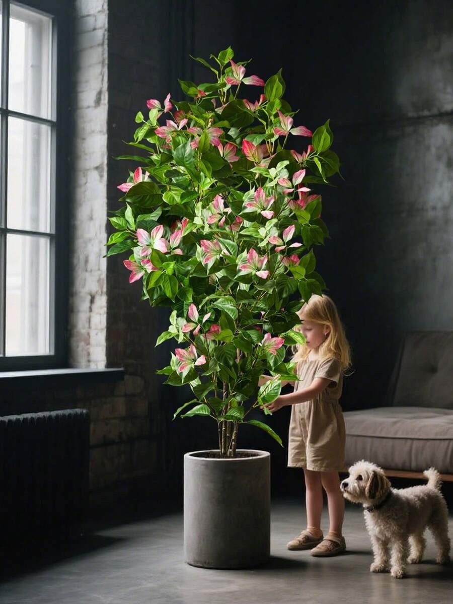82-144cm Large Fake Magnolia Plants Artificial Nandina Tree Plastic no pot