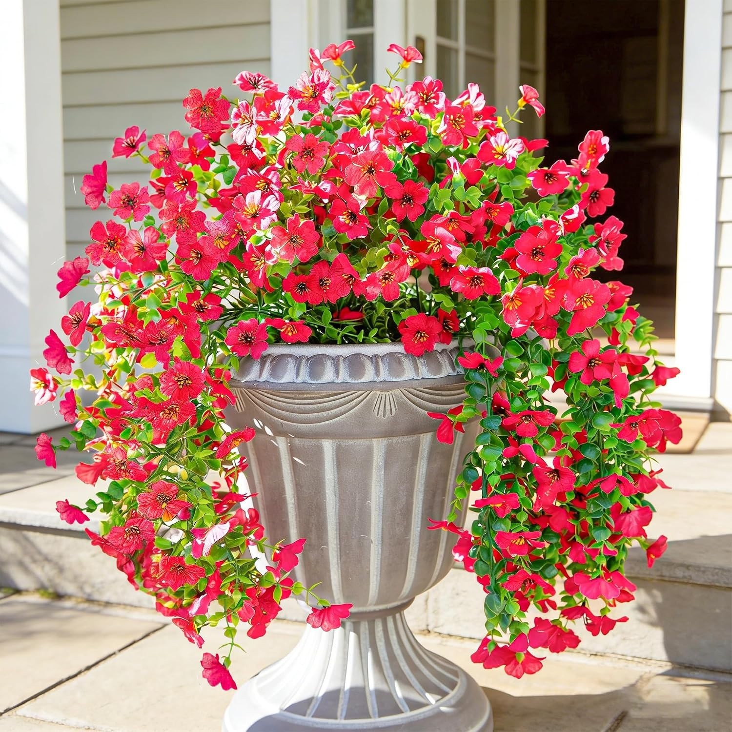 AIrificial Hanging Flowers 2pcs – Realistic Hotpink Daisy for Indoors & Outdoors