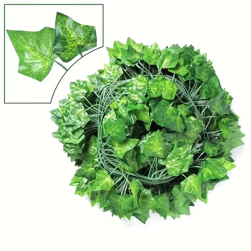 Artificial Green Ivy Leaf Rattan Creeper Leaves Vine Hanging Garland DIY Fake Fl