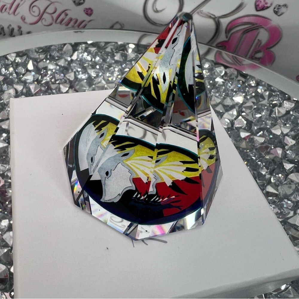Sparkling Hill Resort Crystal Pyramid teepee figurine fox primary Multicolor