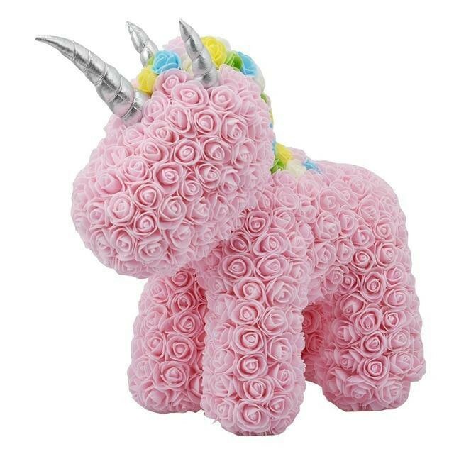 Rose Unicorn Flower Pony Valentine’s Day for Girls and Centerpieces Two Pieces