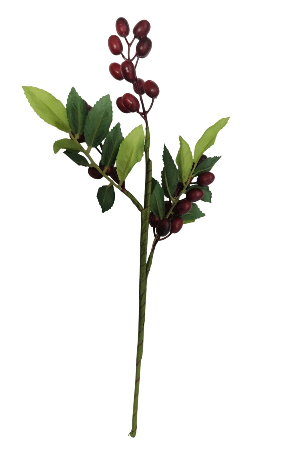 Rustic Red Berry Stem 13.5 Inch Artificial Cranberry Branch Farmhouse Lodge Cabi