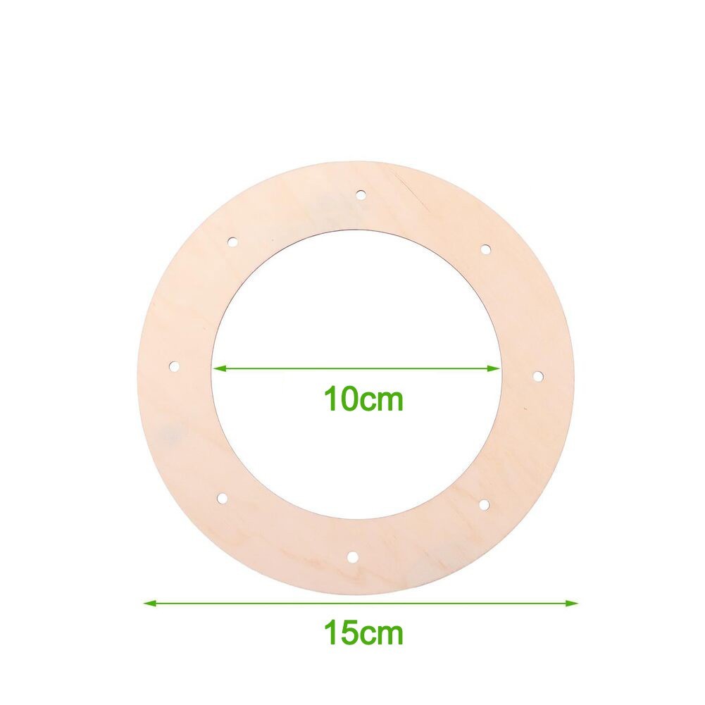 Wooden Wreath Frames 20 Pack Shape with Holes for Craft Projects