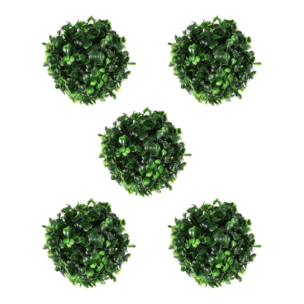 5PCS Simulation Plant Topiary Balls Decorative Ceiling Ornament Fake Plant Balls