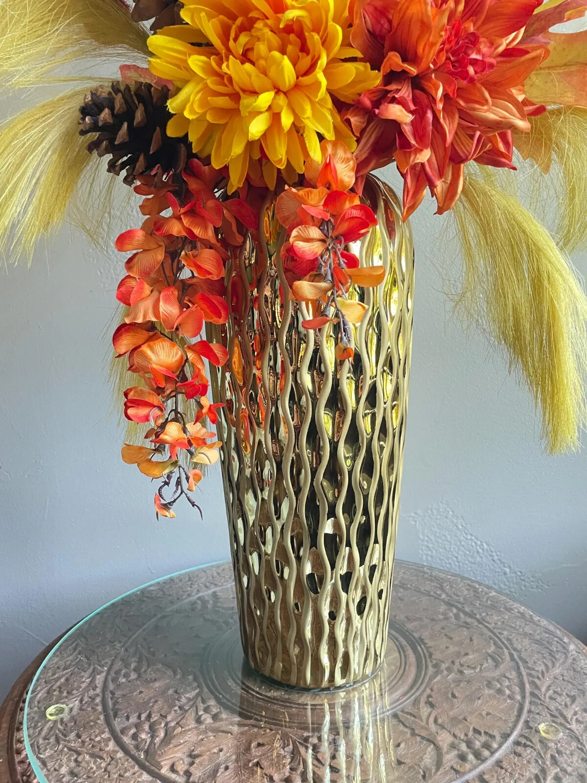 Large Fall Floral Arrangement, Thanksgiving Table Centerpiece, Autumn Decor