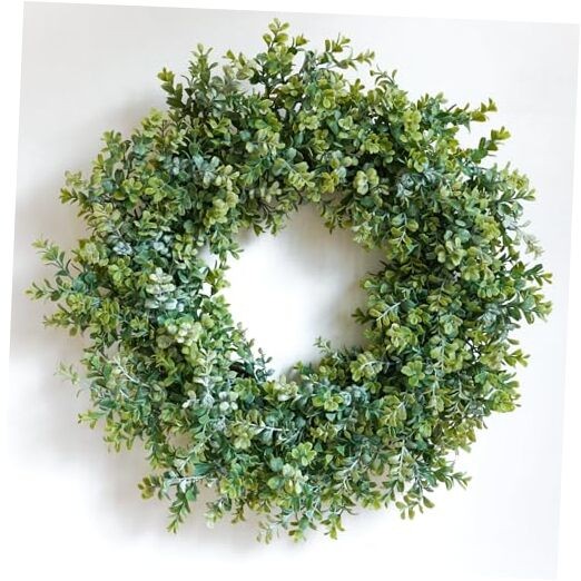 Wreaths for Front Door 24″, Door Spring Wreath with Eucalyptus Boxwood 24 inch