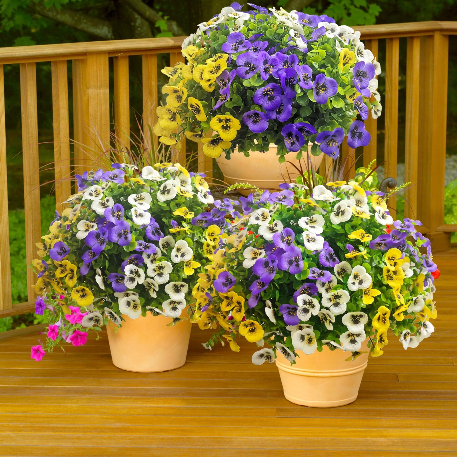 Artificial Faux Flowers for Outdoors Fake Plants Spring Summer Decor, 14 pcs …