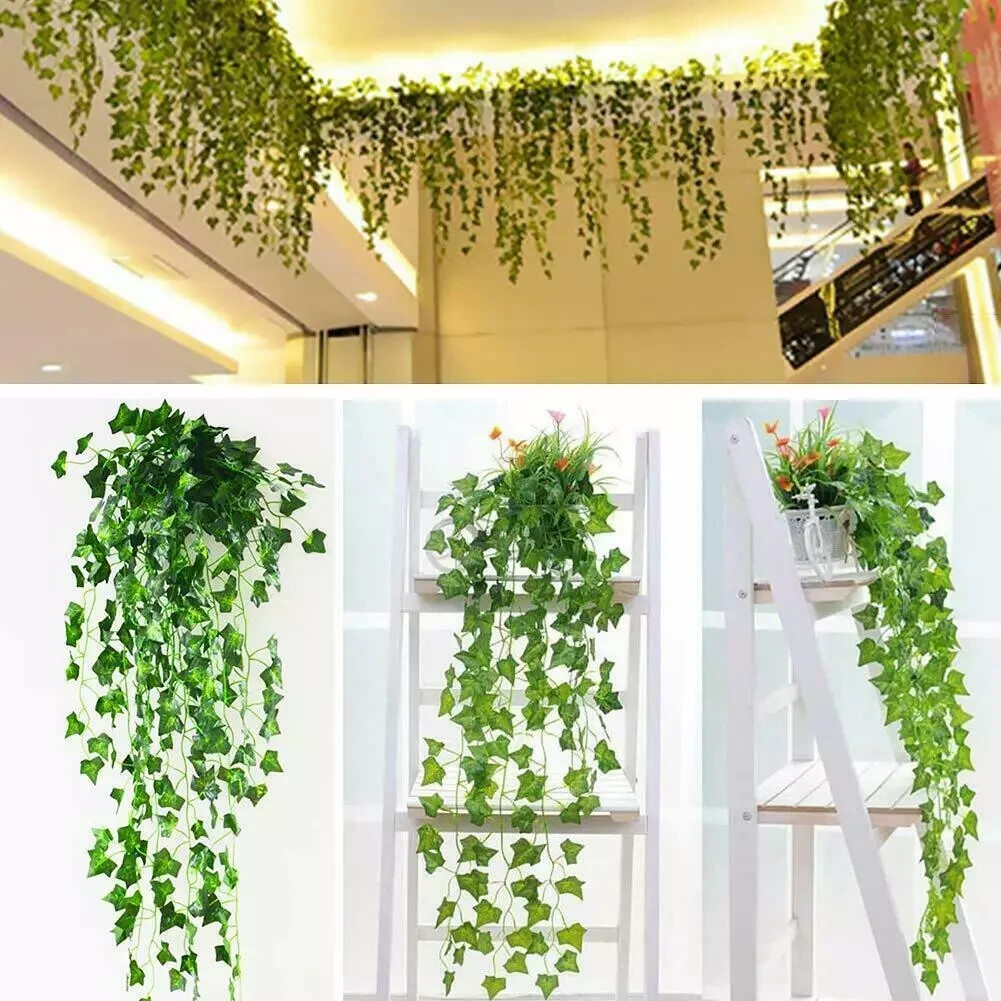 Sggvecsy 6 Pack 42Ft Fake Vines Fake Ivy Leaves Artificial Ivy Leaf Plants Artif