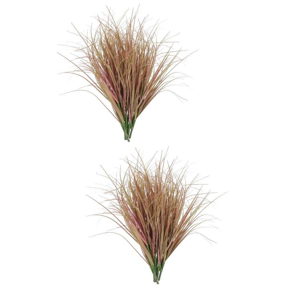 2 PCS Artificial Decor Grass Decorative Fake Green Plants for Crafts