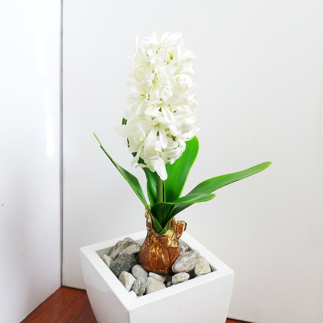 Artificial Hyacinth Flower Fake White Bush Home Garden Wedding Decoration (#66)