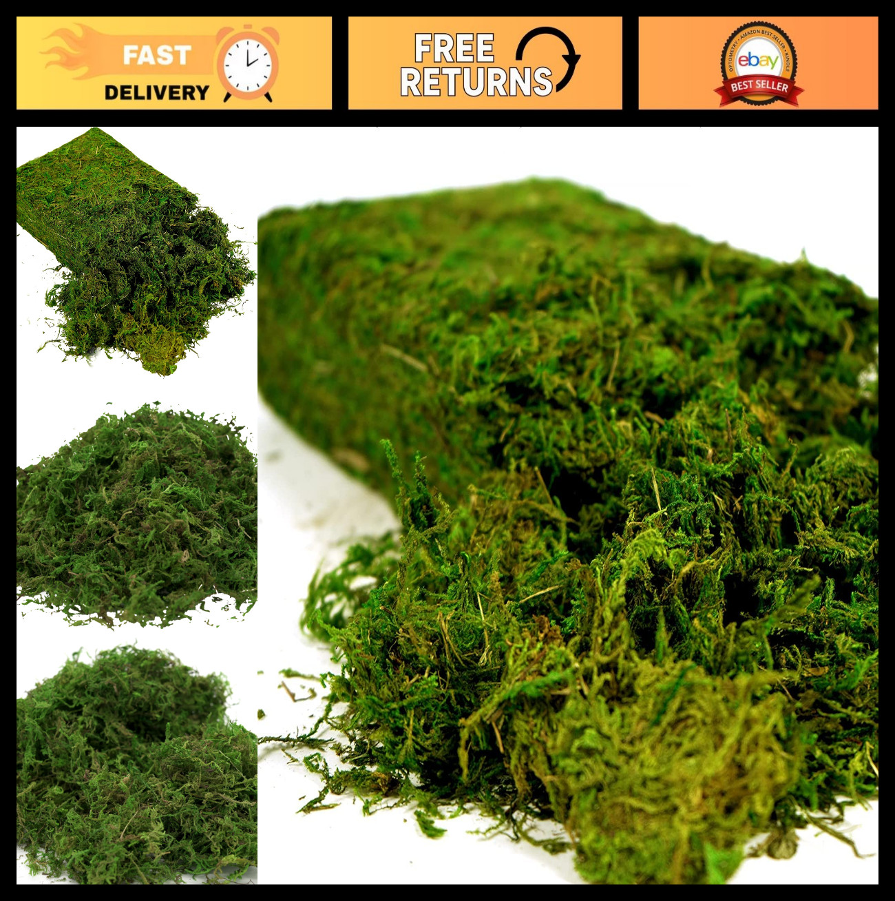 16oz Artificial Moss for Crafts & Decor – Faux Grass for Fairy Gardens & Centerp