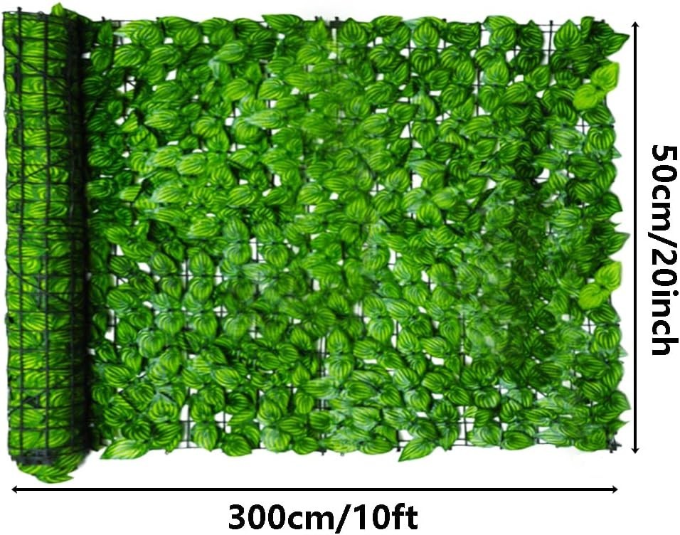 Elegant 9.6″x8″ Artificial Ivy Hedge – UV-Resistant Privacy Barrier for Gardens
