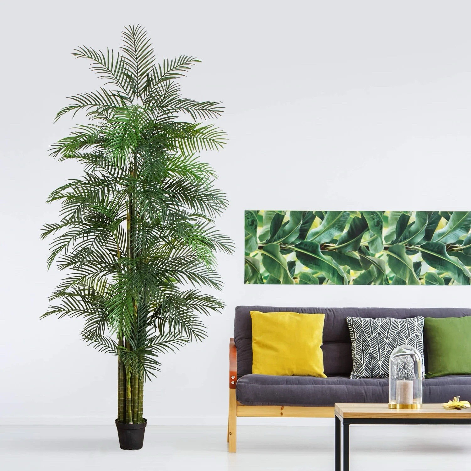 11’ UV Resistant Artificial Areca Palm Tree (Indoor/Outdoor). Retail $499
