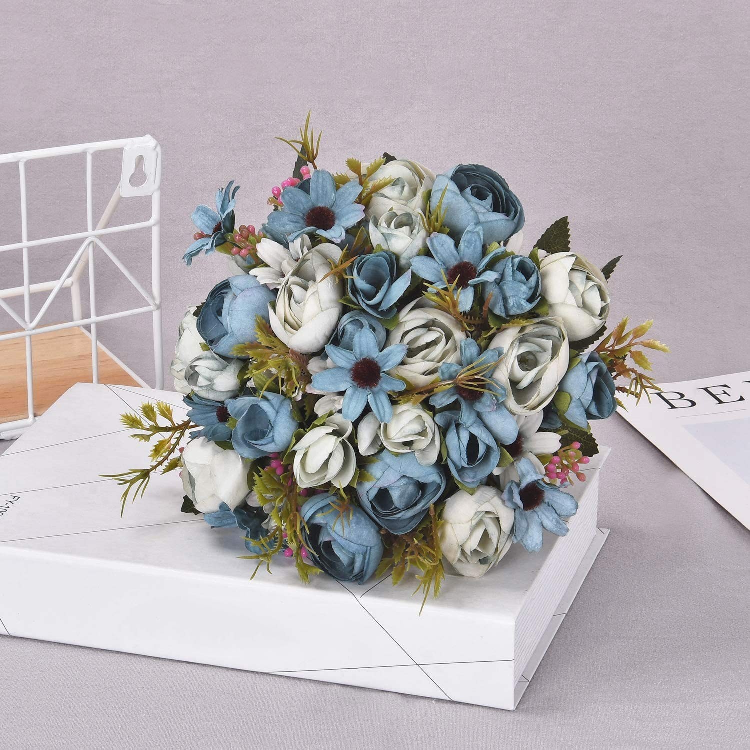 Artificial Flowers for Decoration, Fake Rose Silk Flower Plastic Plants Home …